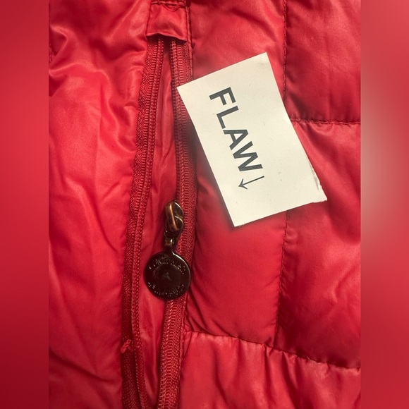 Calvin Klein Packable Lightweight Premium Down Puffer Jacket Red Women's S FLAW - Picture 15 of 15